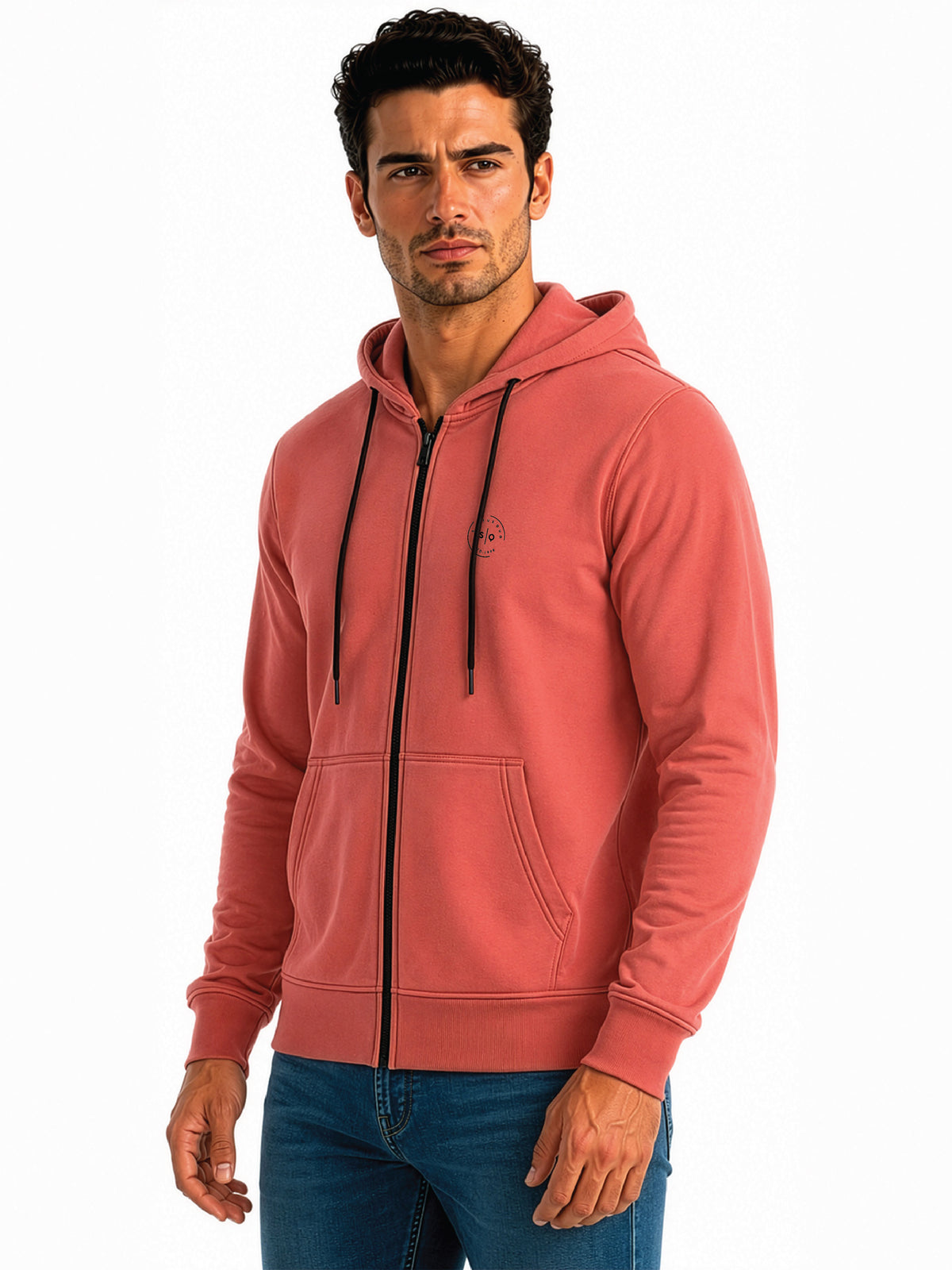 Men Solid Hooded Sweatshirt