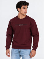 Mens Solid Round Neck Sweatshirt
