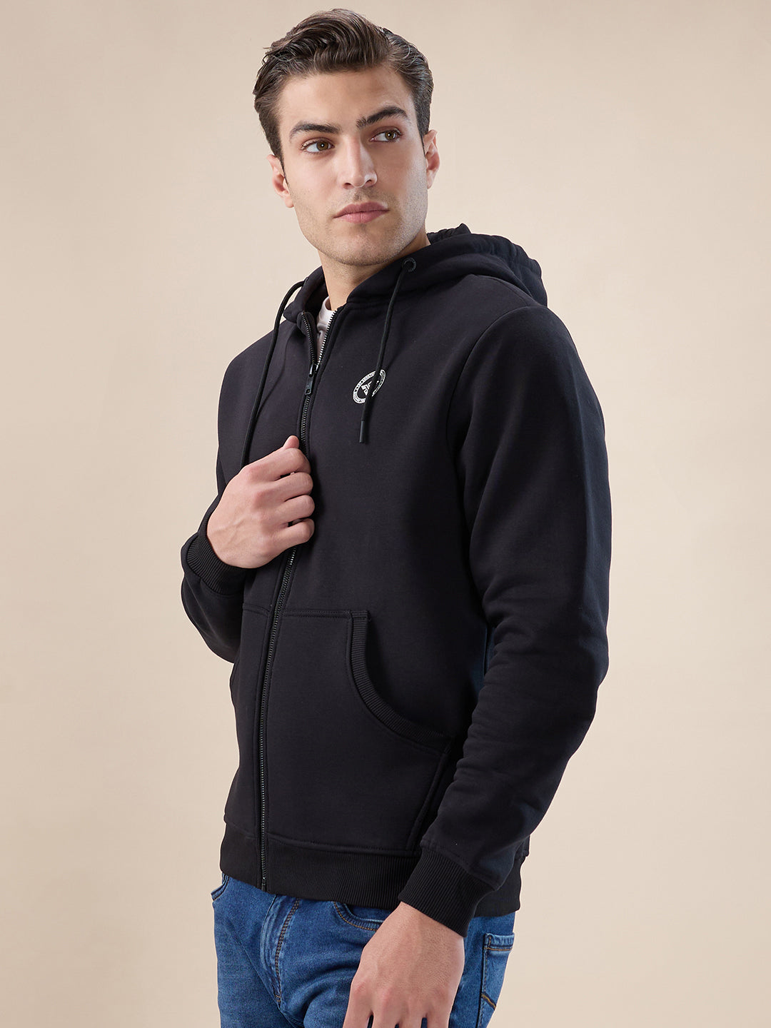 Black Logo Zip Hoodie Secondary image