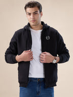 Black Logo Zip Hoodie