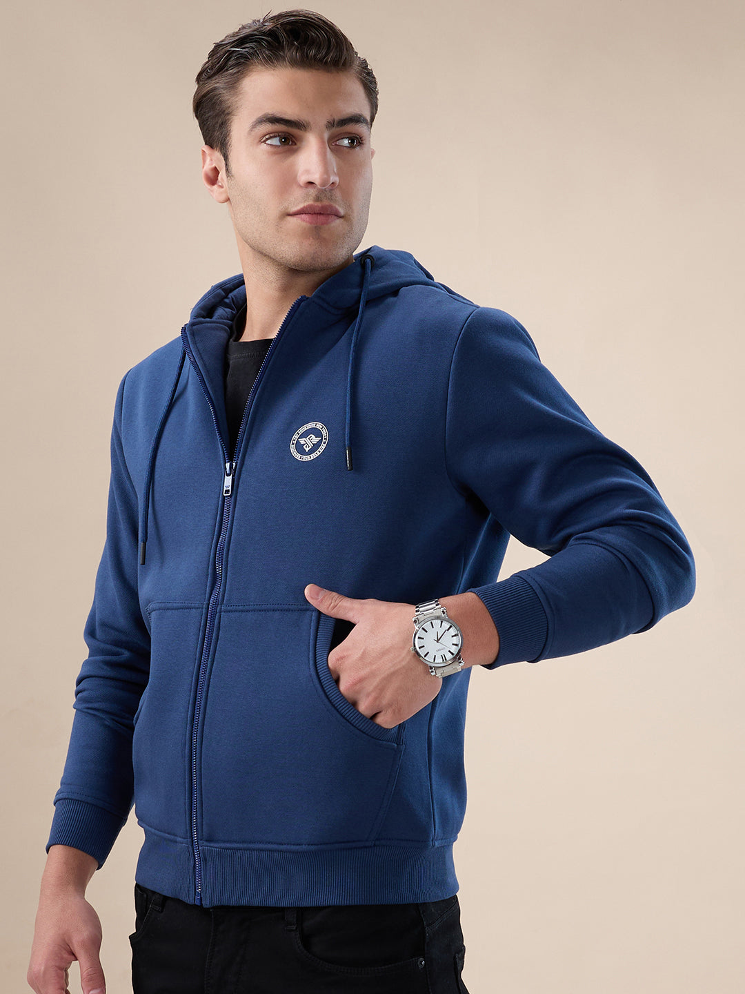 Denim Logo Zip Hoodie Secondary image