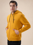 H. Mustard Logo Zip Hoodie