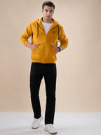 H. Mustard Logo Zip Hoodie