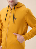 H. Mustard Logo Zip Hoodie