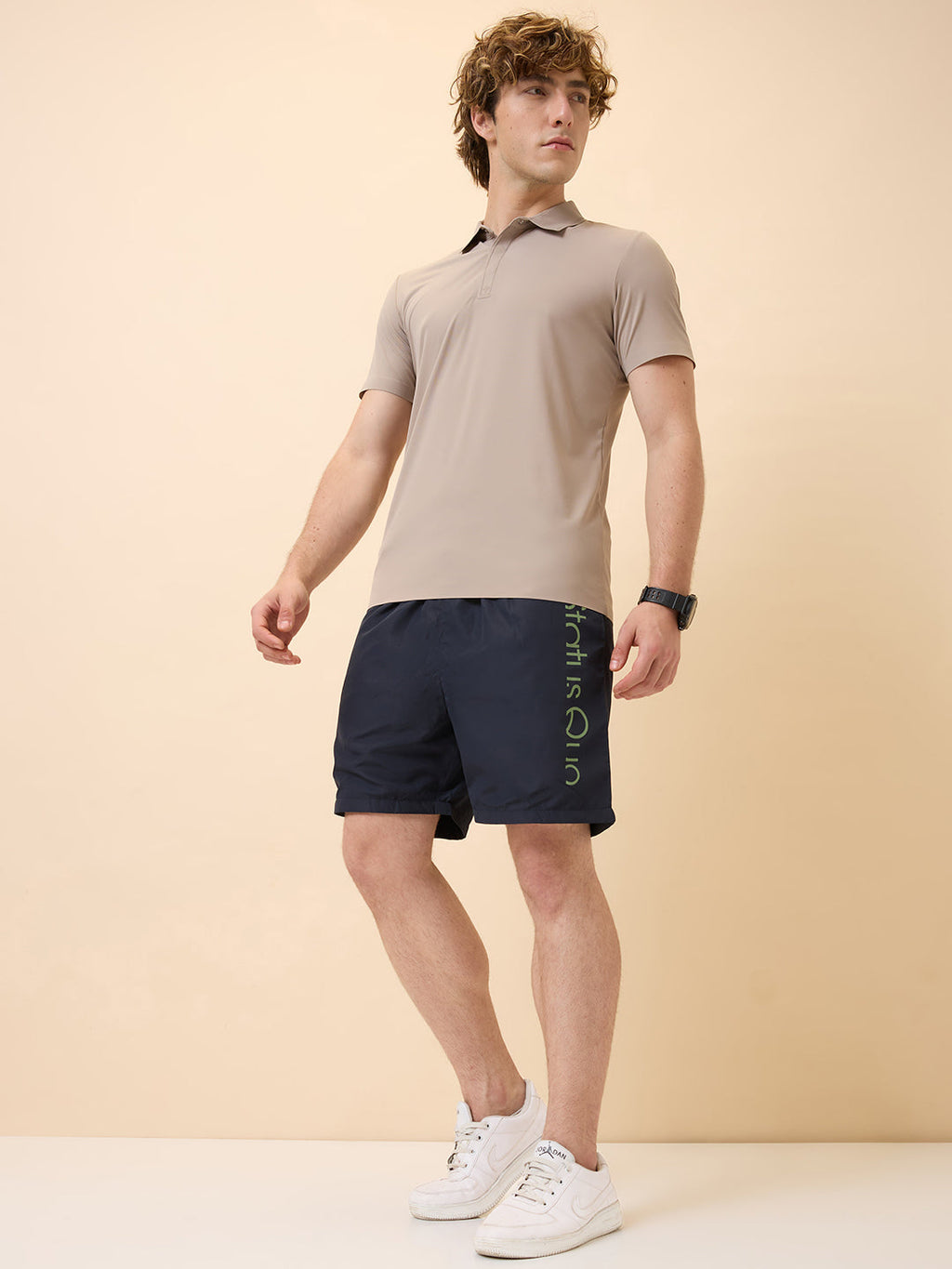 Men's Solid Basic Regular Fit Slip-on Short