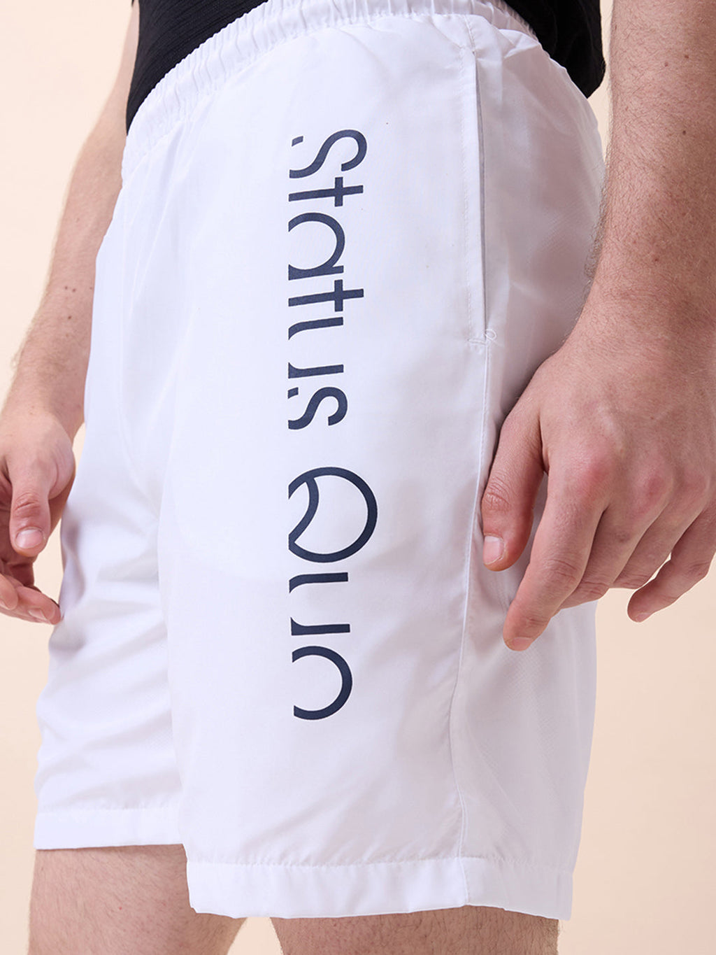 Men's Solid Regular Fit Drawstring Short