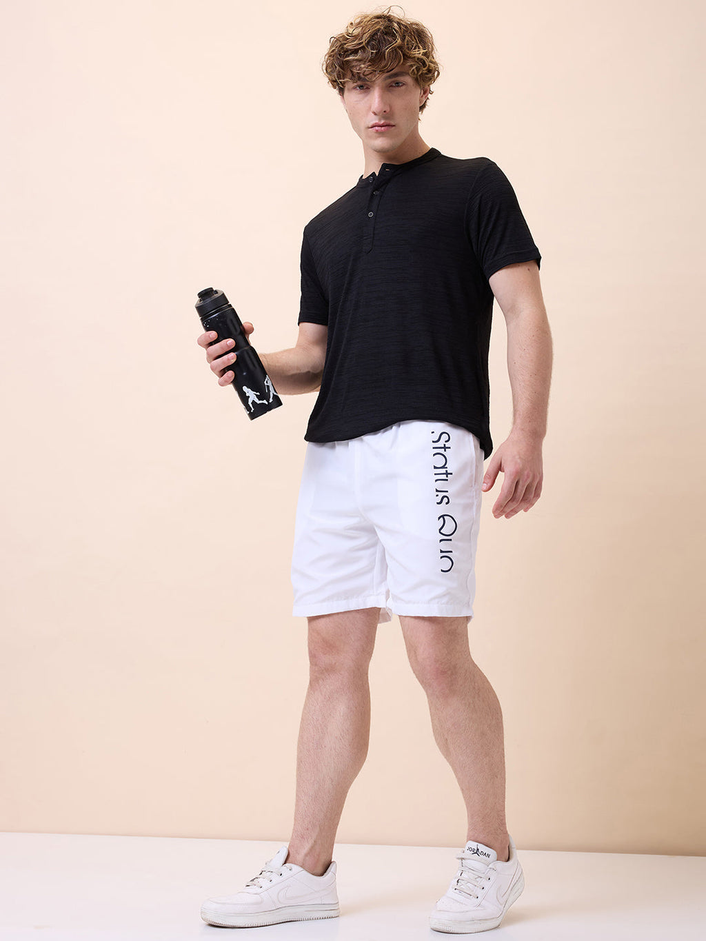 Men's Solid Regular Fit Drawstring Short