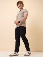 Status Quo Men's New Basic Solid Regular Fit Drawstring Track Pant
