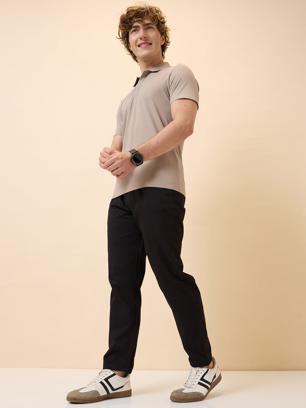 Status Quo Men's New Basic Solid Regular Fit Drawstring Track Pant