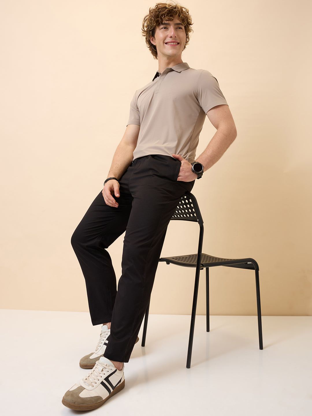 Status Quo Men's New Basic Solid Regular Fit Drawstring Track Pant