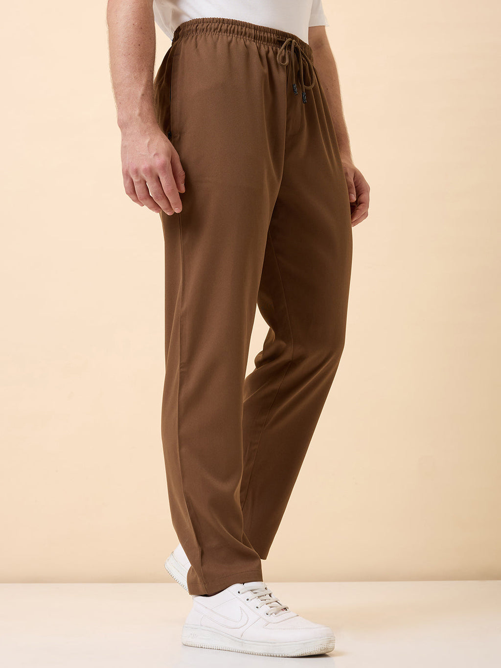 Status Quo Men's New Basic Solid Regular Fit Drawstring Track Pant