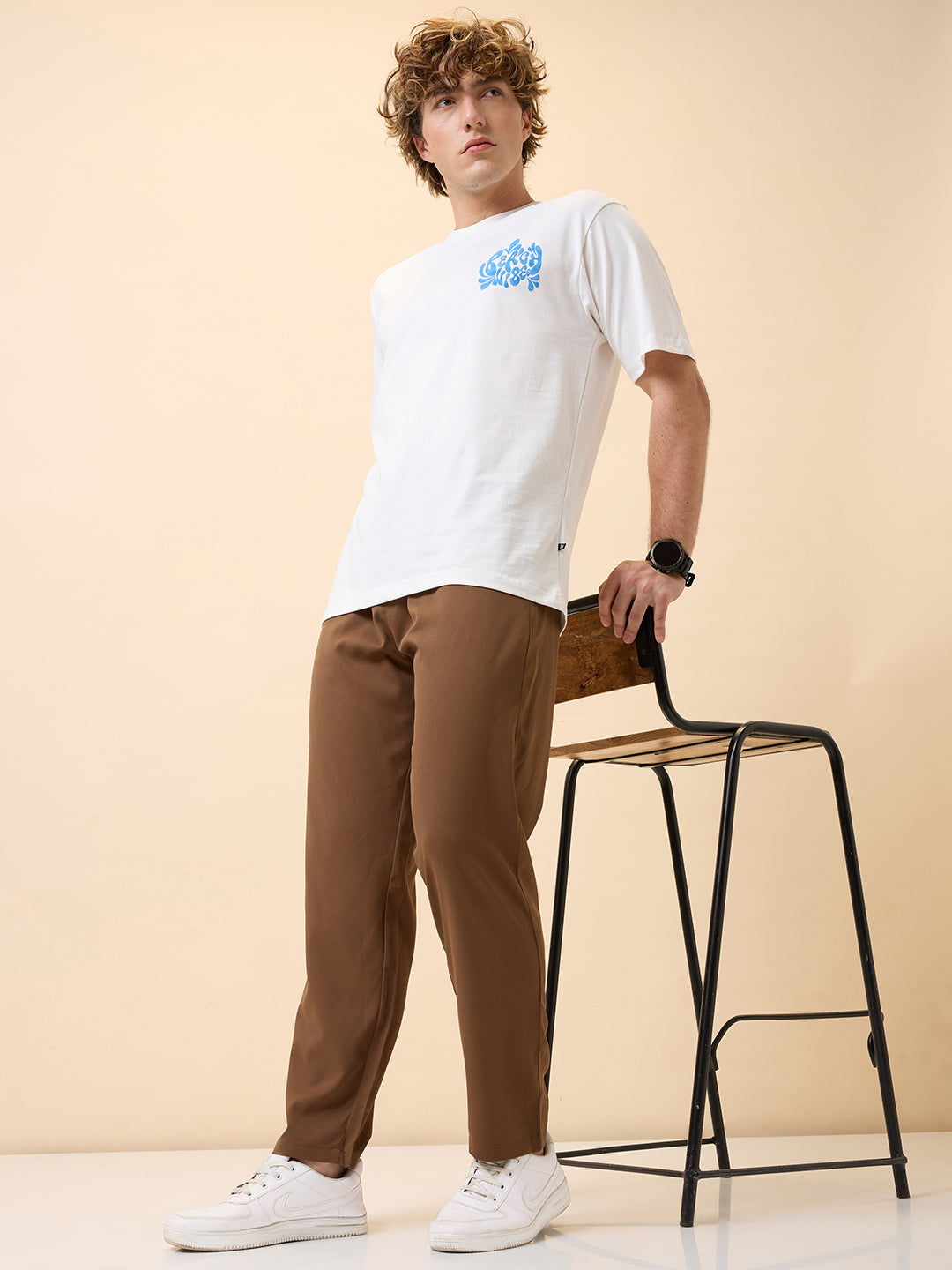 Status Quo Men's New Basic Solid Regular Fit Drawstring Track Pant