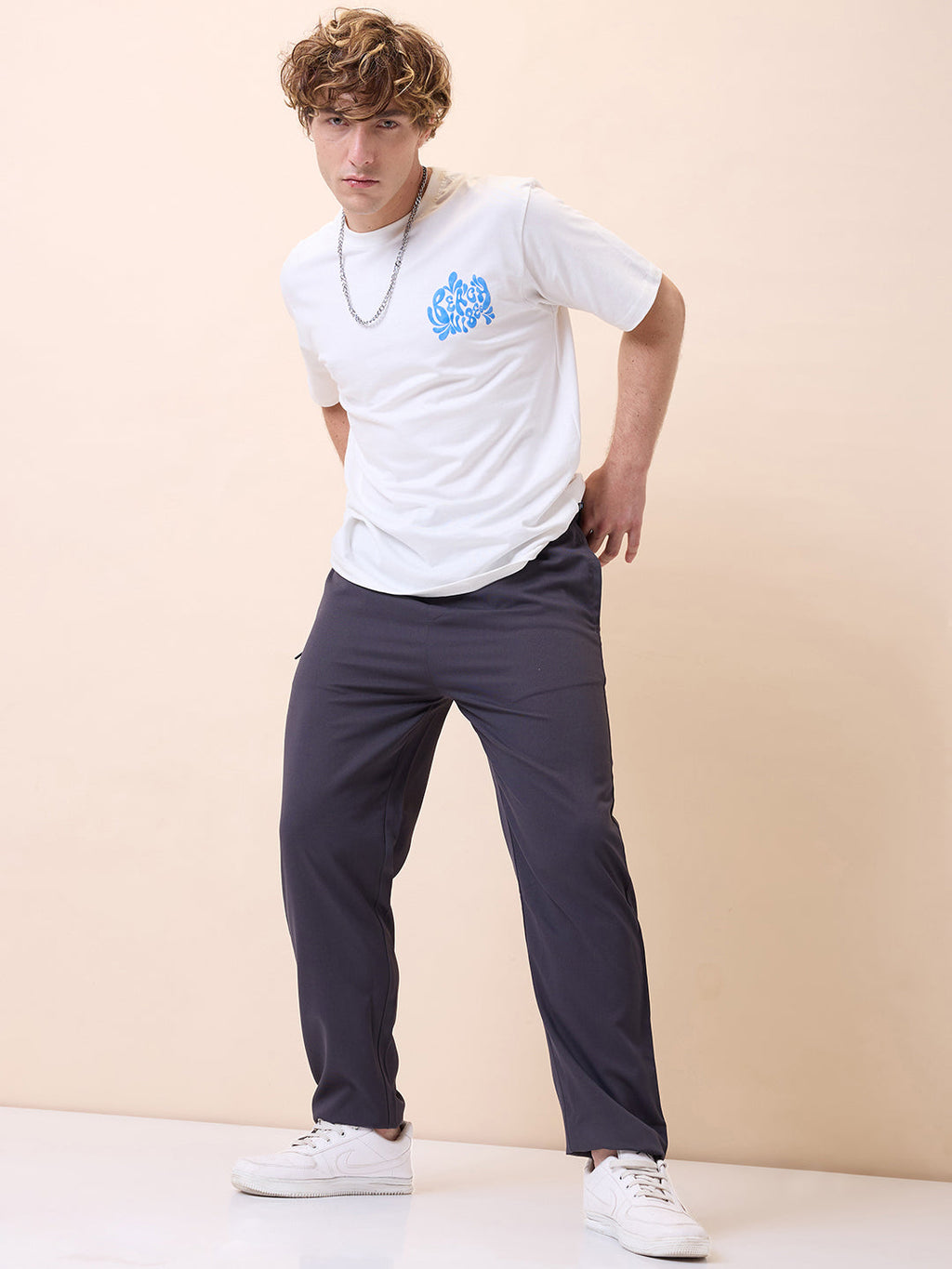 Status Quo Men's New Basic Solid Regular Fit Drawstring Track Pant