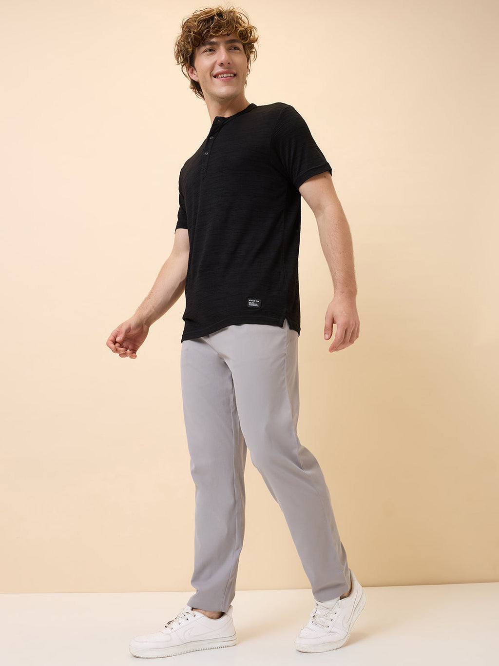 Status Quo Men's New Basic Solid Regular Fit Drawstring Track Pant