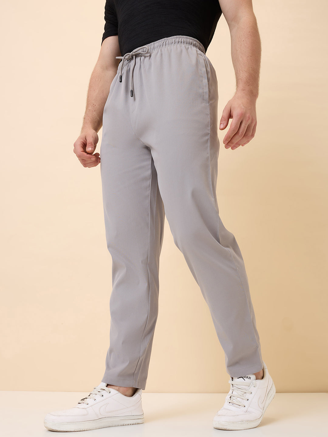 Status Quo Men's New Basic Solid Regular Fit Drawstring Track Pant
