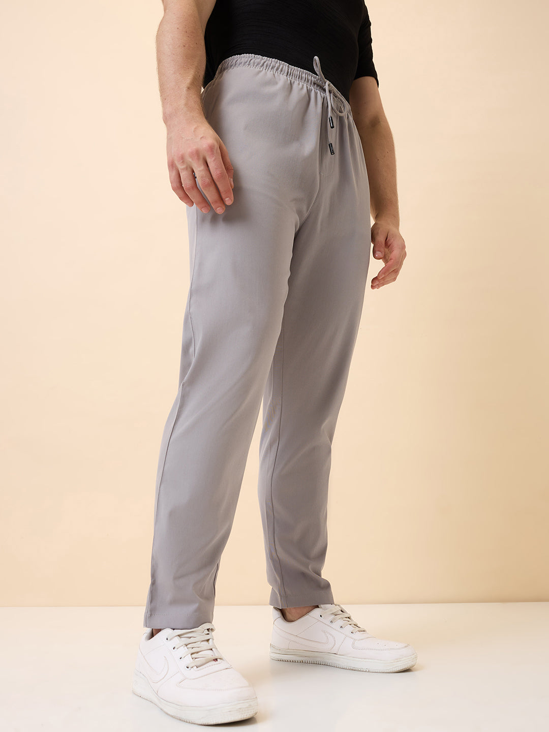 Status Quo Men's New Basic Solid Regular Fit Drawstring Track Pant