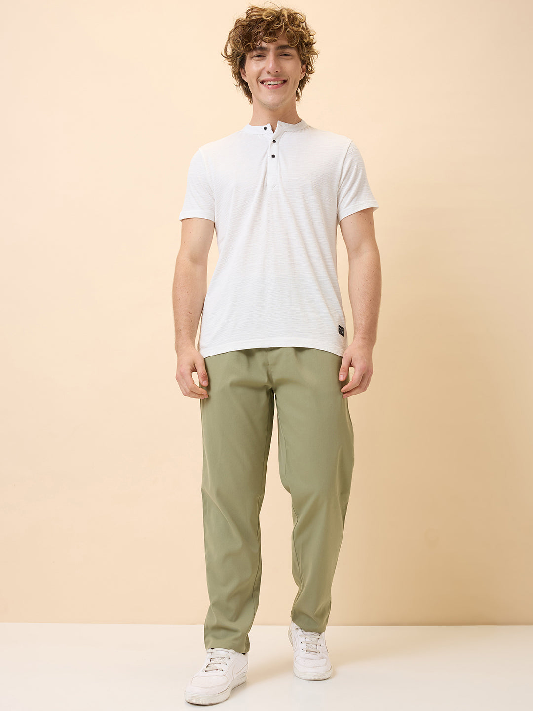 Status Quo Men's New Basic Solid Regular Fit Drawstring Track Pant