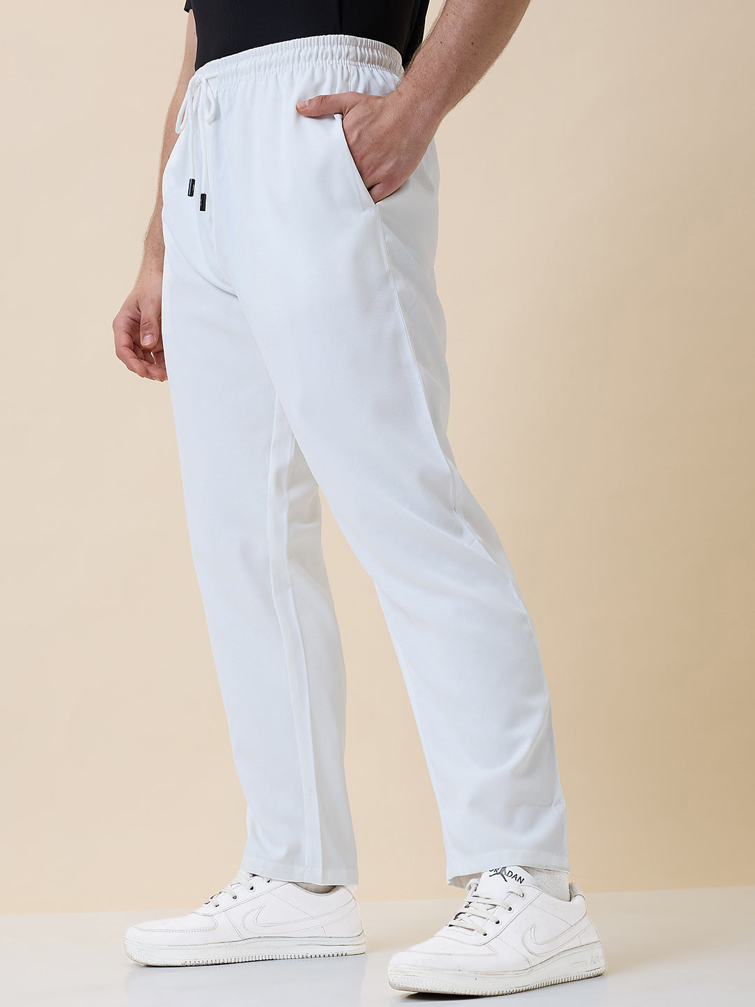 Status Quo Men's New Basic Solid Regular Fit Drawstring Track Pant Secondary image