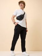 Status Quo Men's New Basic Solid Regular Fit Drawstring Track Pant