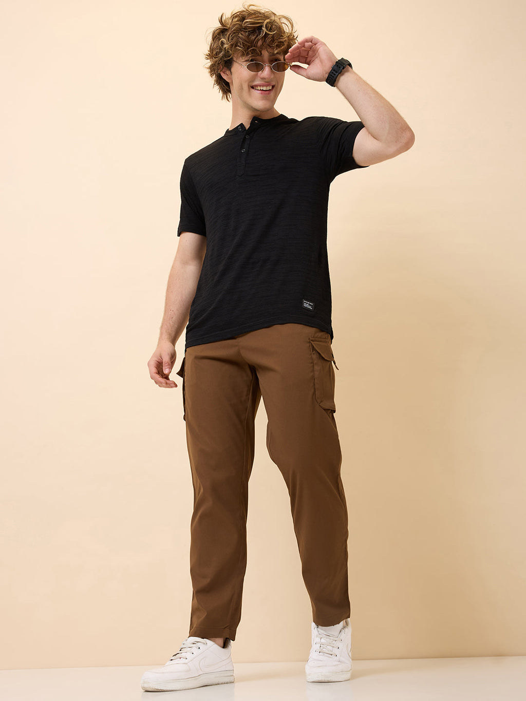 Status Quo Men's New Basic Solid Regular Fit Drawstring Track Pant