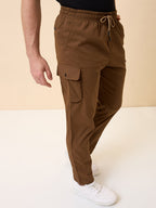 Status Quo Men's New Basic Solid Regular Fit Drawstring Track Pant