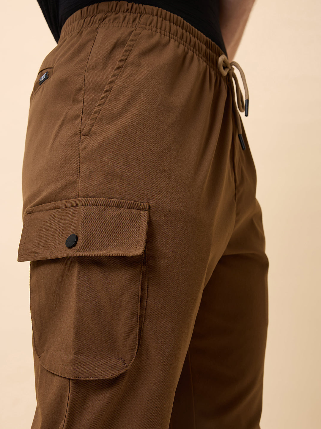 Status Quo Men's New Basic Solid Regular Fit Drawstring Track Pant
