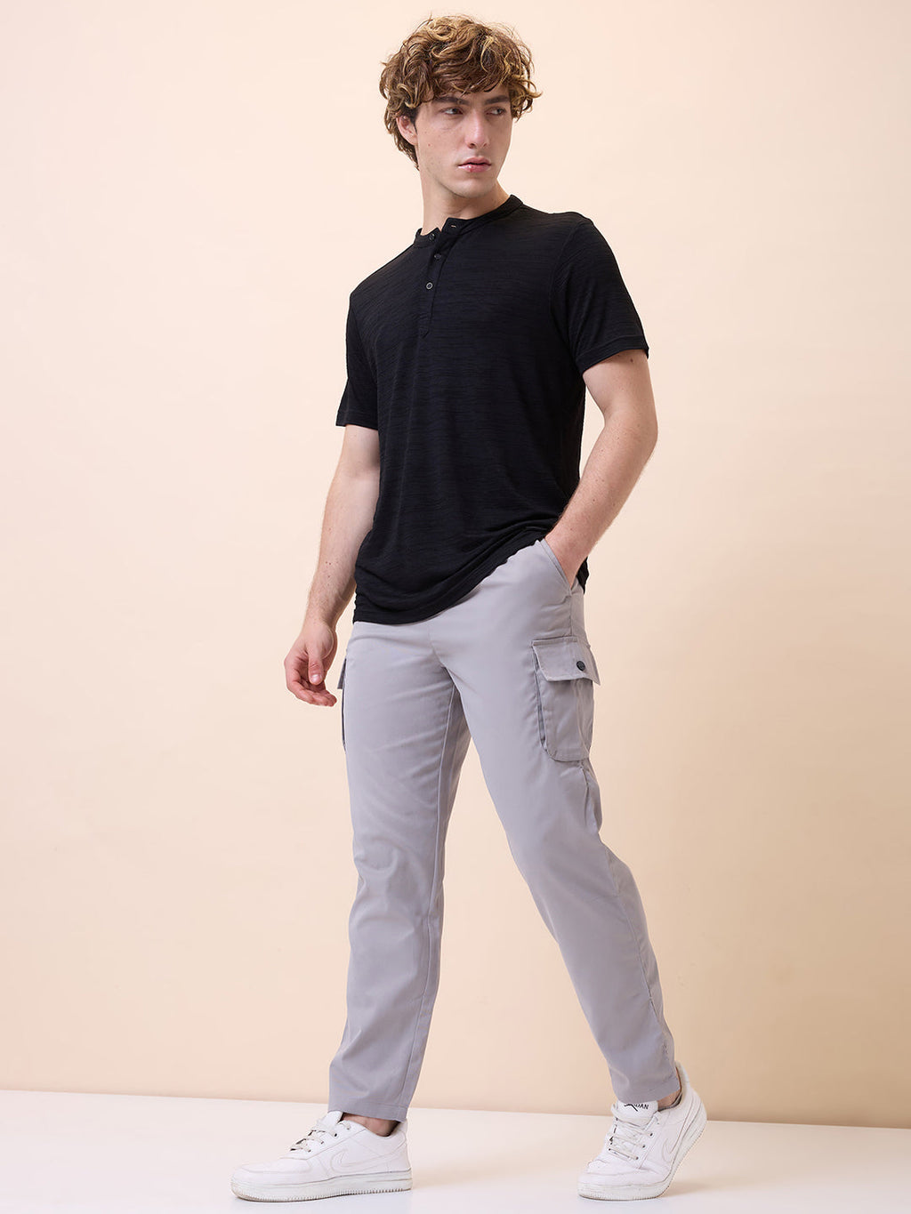 Status Quo Men's New Basic Solid Regular Fit Drawstring Track Pant