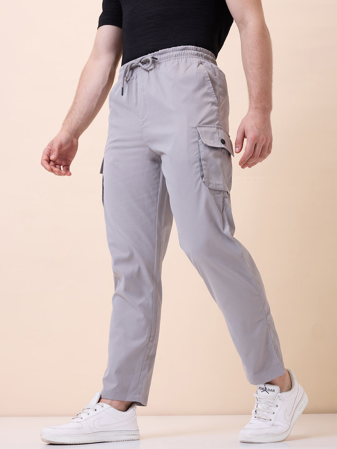 Status Quo Men's New Basic Solid Regular Fit Drawstring Track Pant Secondary image