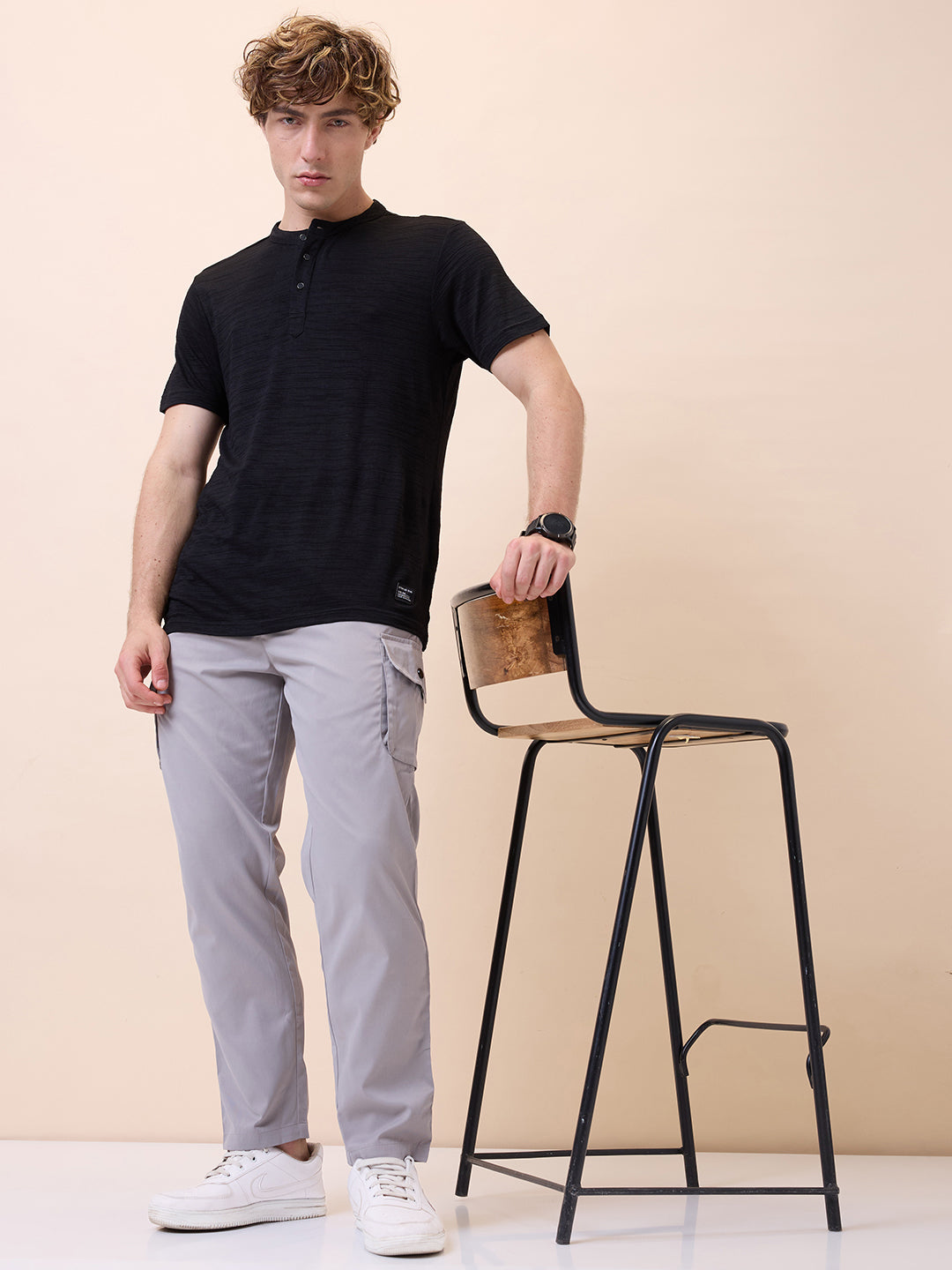 Status Quo Men's New Basic Solid Regular Fit Drawstring Track Pant