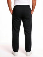Black Solid Track Pants