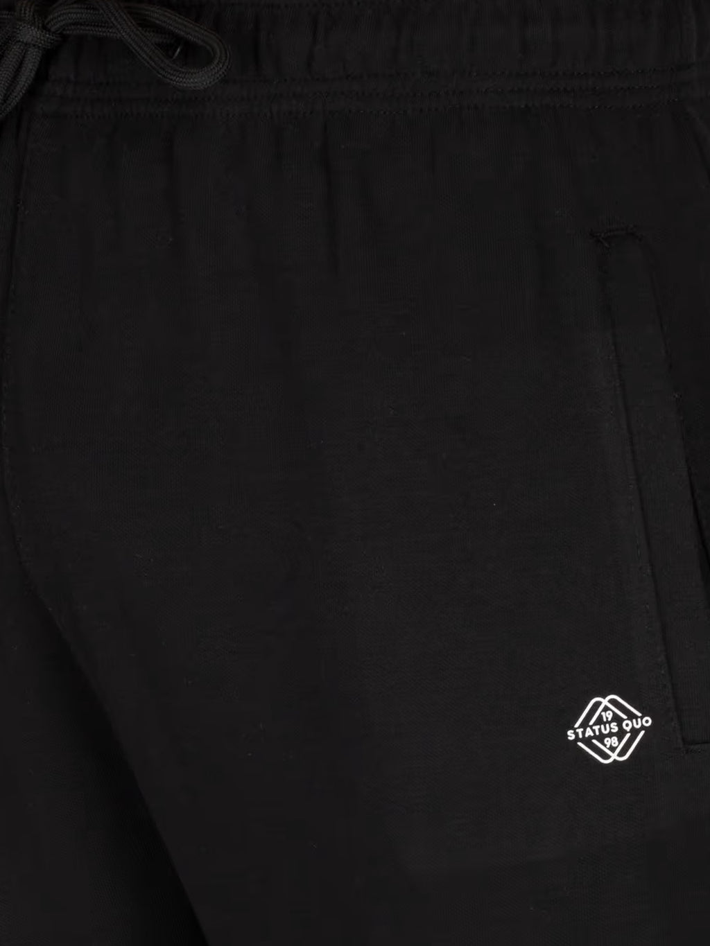 Black Solid Track Pants