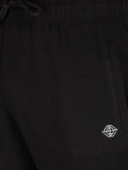 Black Solid Track Pants