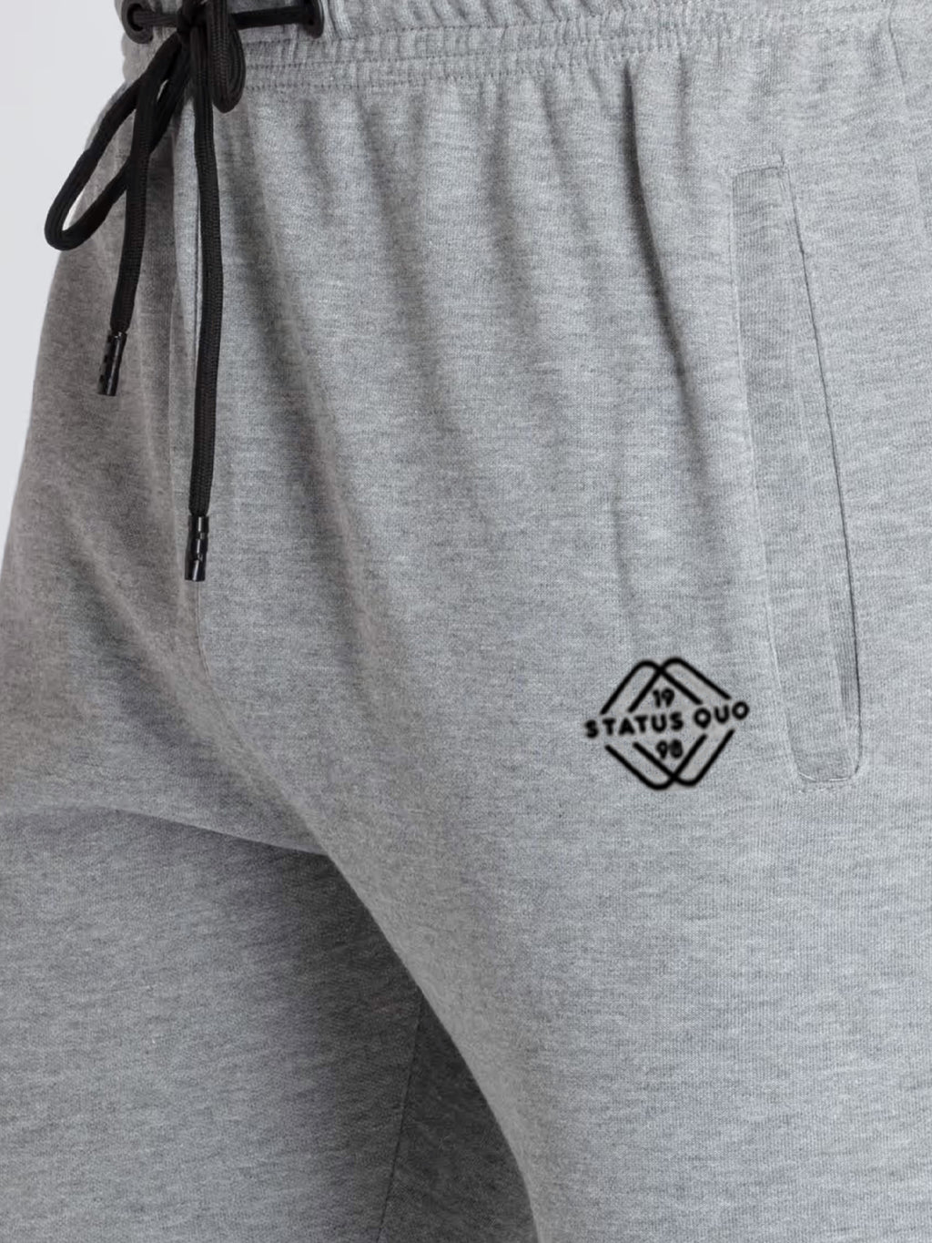 Grey Solid Track Pants