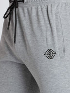 Grey Solid Track Pants