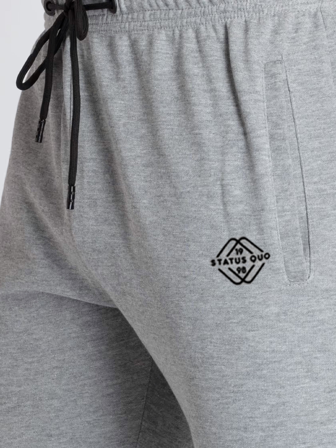 Grey Solid Track Pants