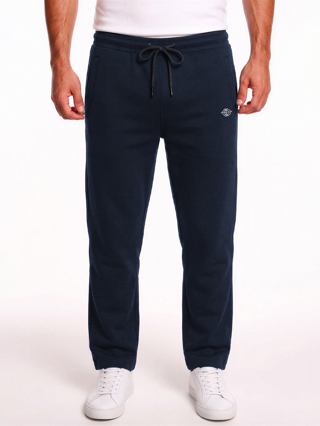Navy Solid Track Pants