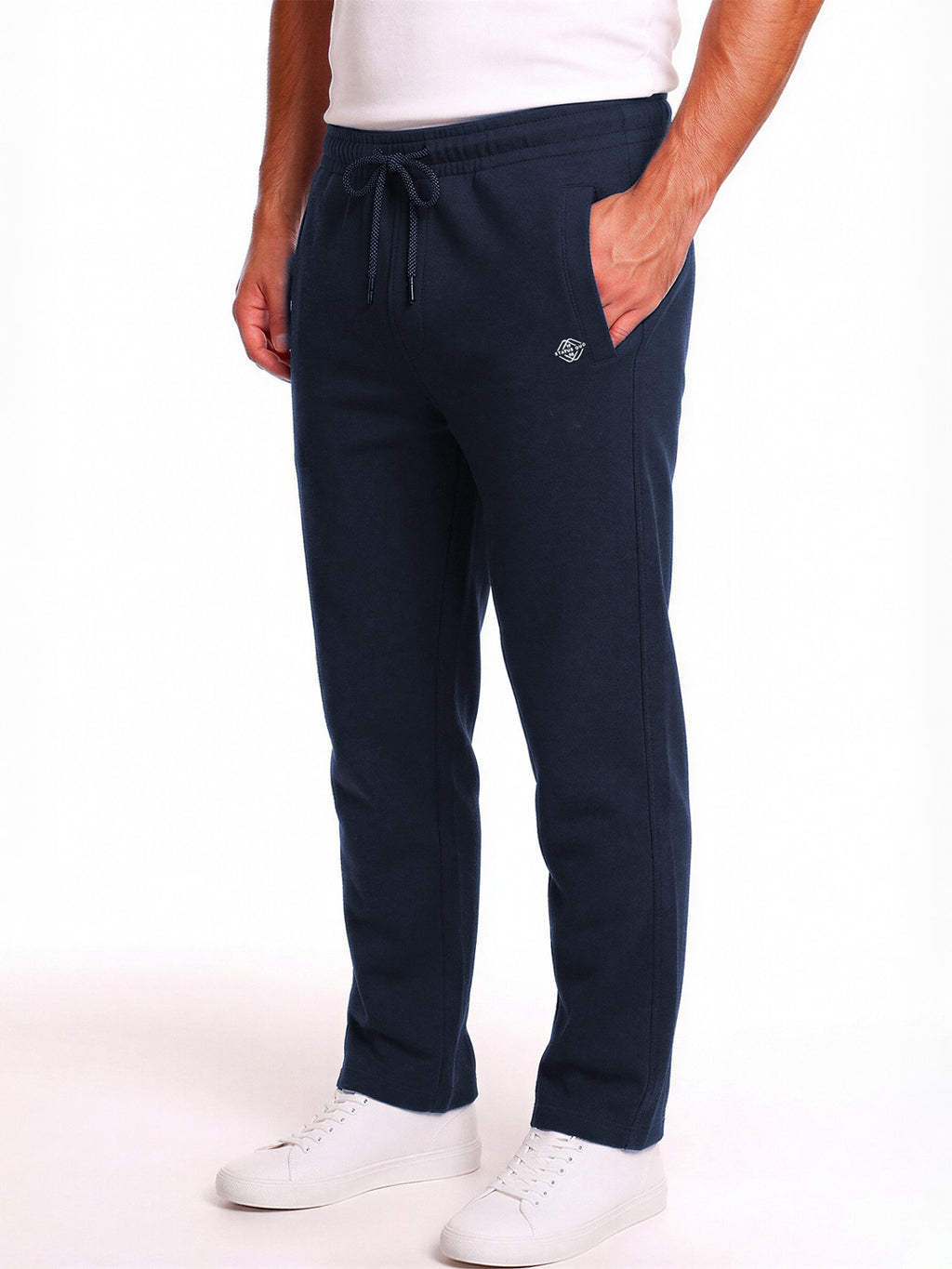Navy Solid Track Pants