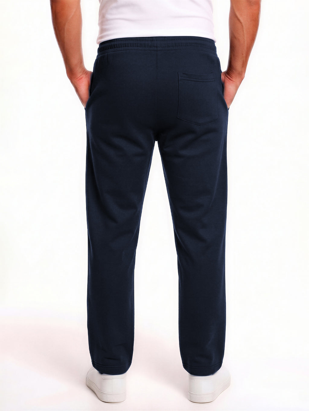 Navy Solid Track Pants