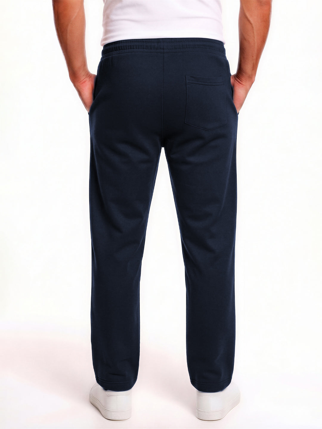 Navy Solid Track Pants