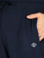 Navy Solid Track Pants