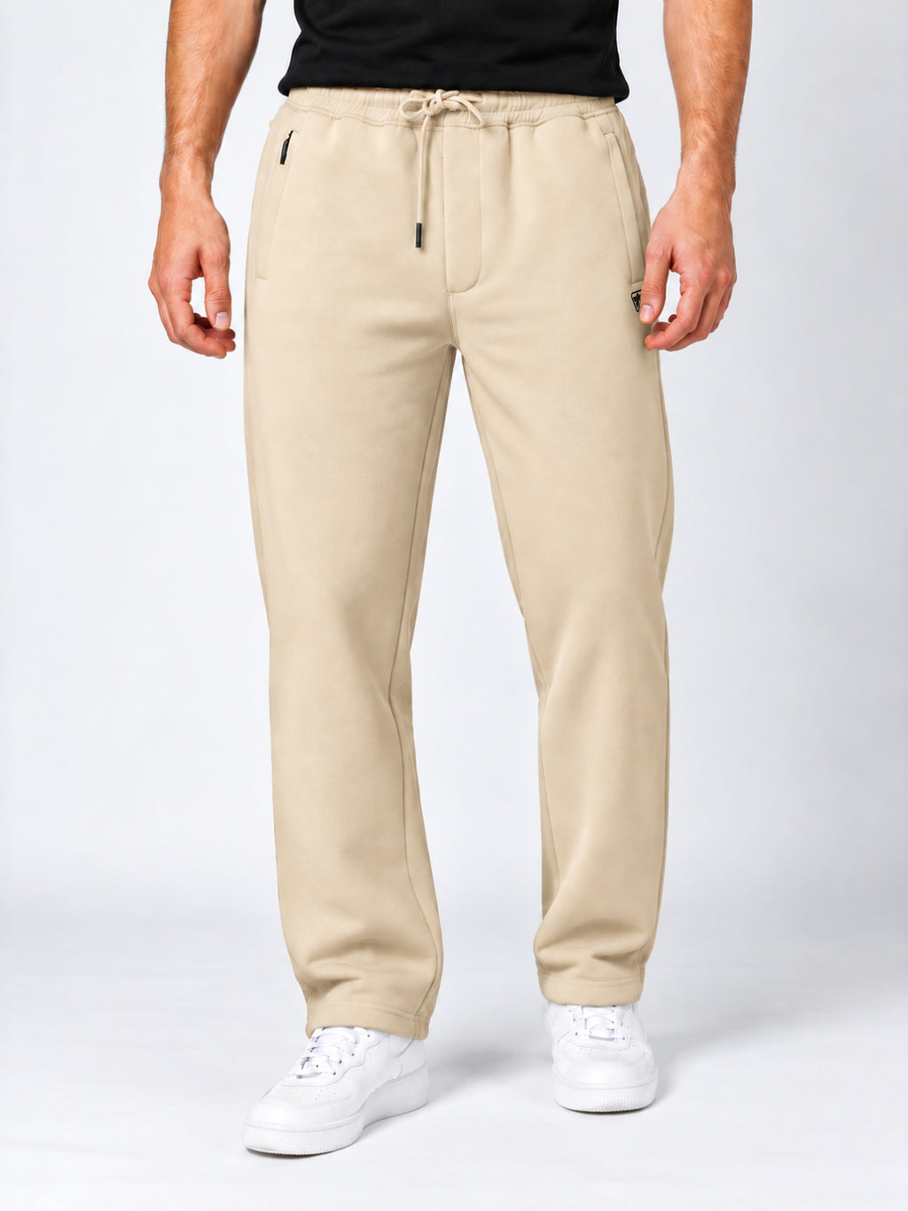 Men's Cotton Blend Regular Fit Drawstring Track Pants