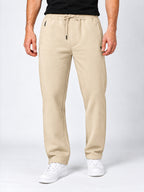 Men's Cotton Blend Regular Fit Drawstring Track Pants