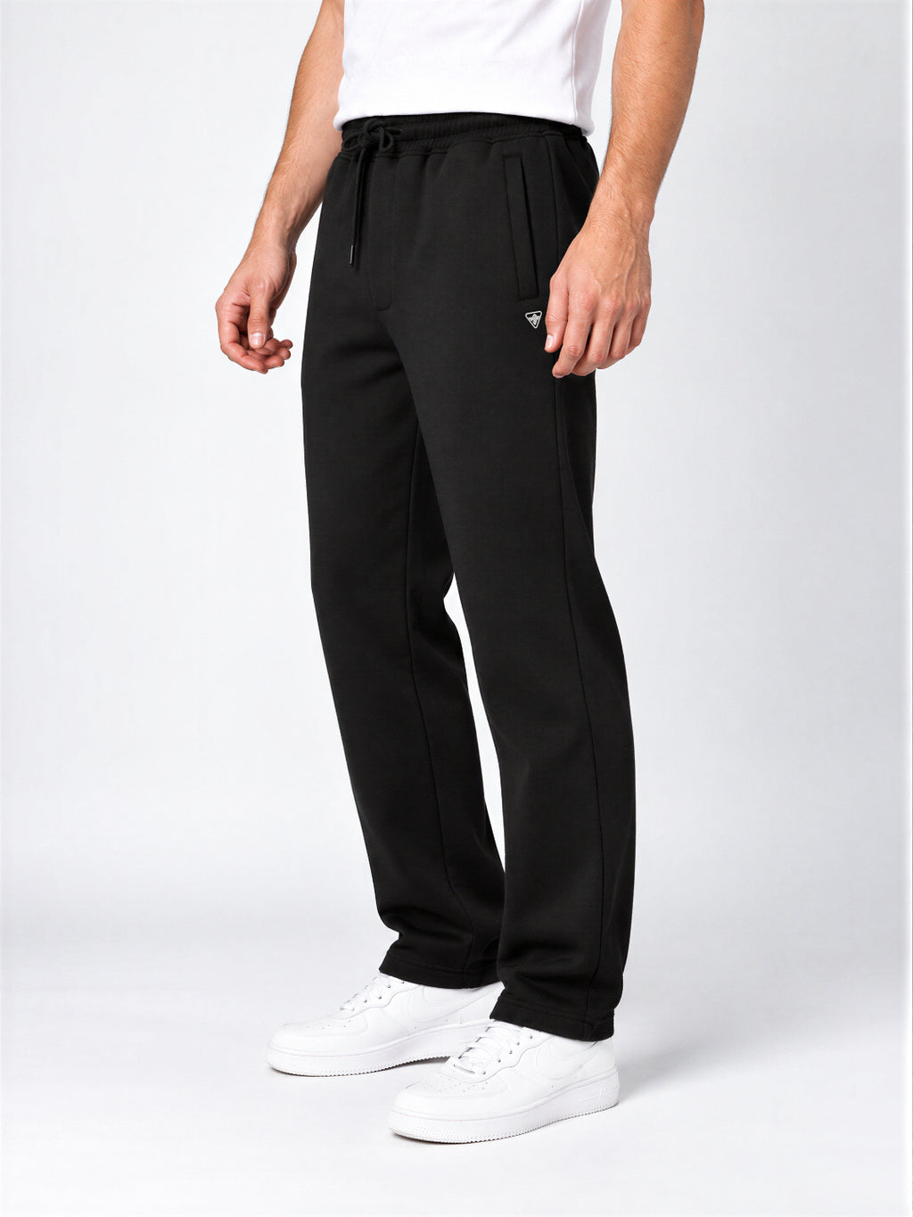 Men's Cotton Blend Regular Fit Drawstring Track Pants