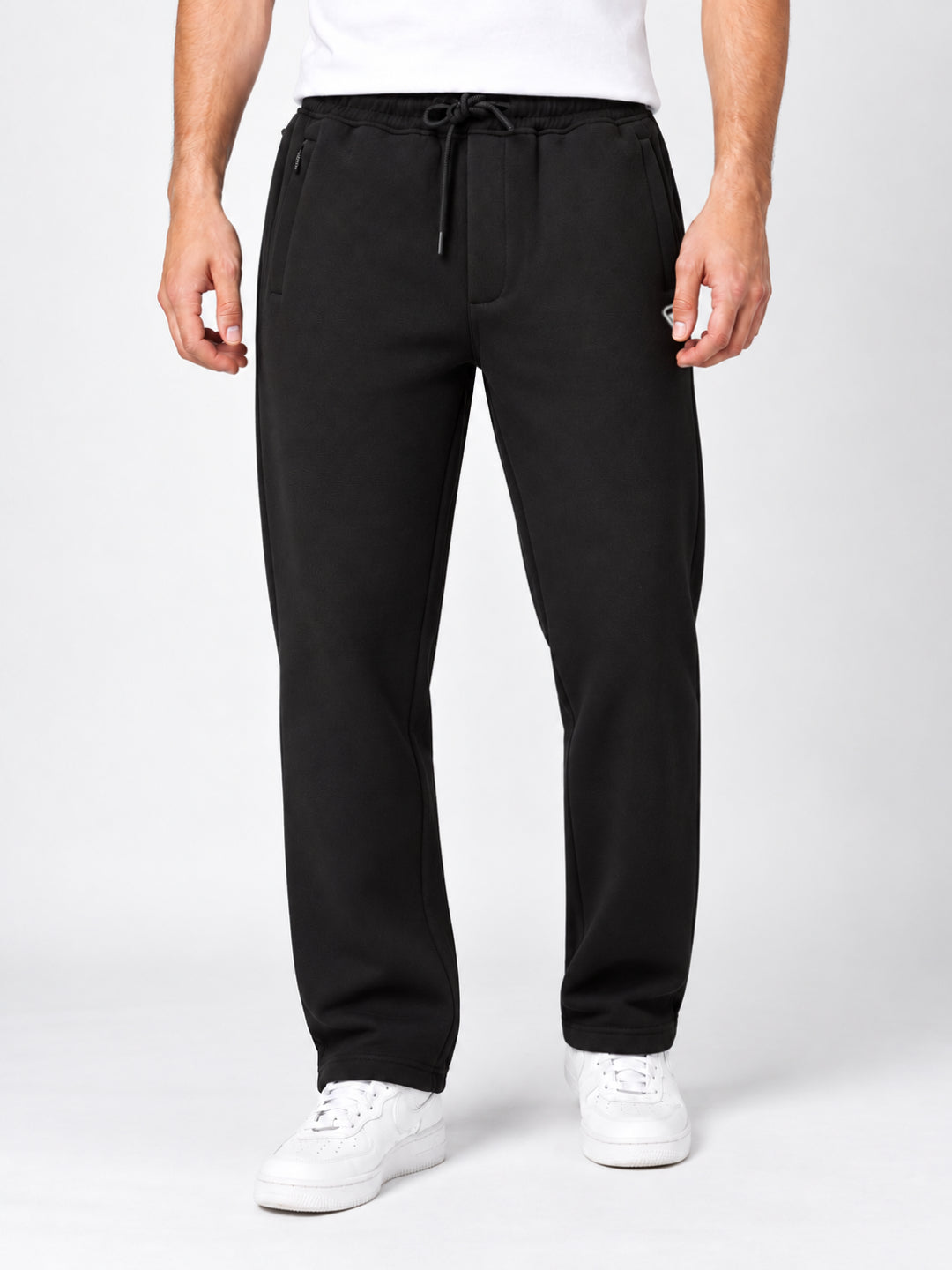 Men's Cotton Blend Regular Fit Drawstring Track Pants