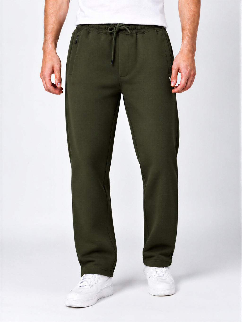 Men’s Cotton Blend Regular Fit Drawstring Track Pants