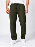 Men’s Cotton Blend Regular Fit Drawstring Track Pants