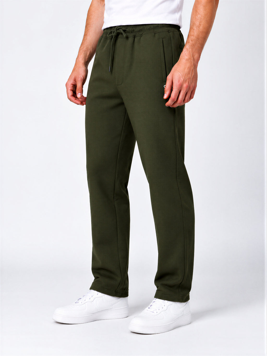 Men’s Cotton Blend Regular Fit Drawstring Track Pants