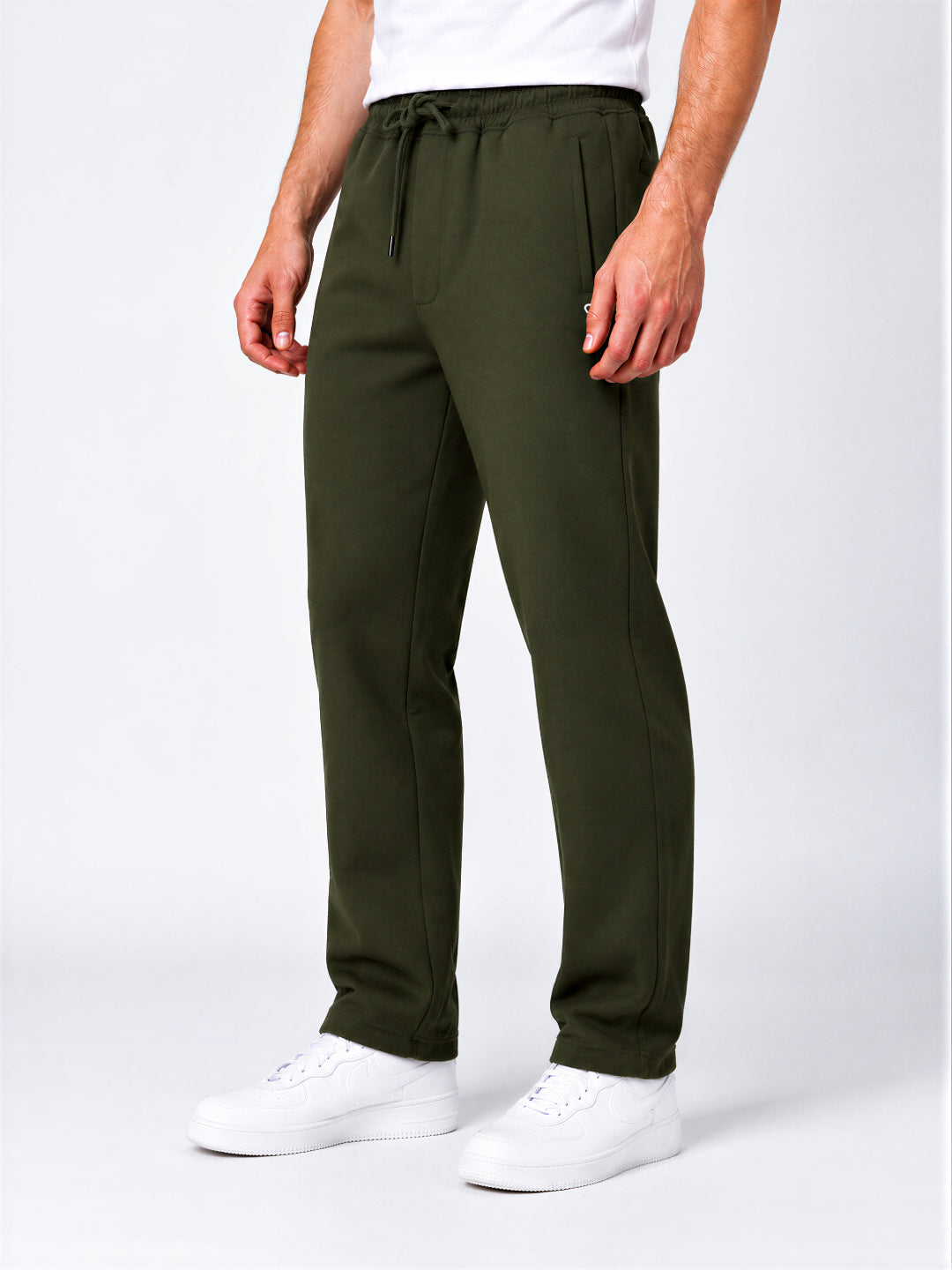 Men’s Cotton Blend Regular Fit Drawstring Track Pants