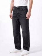 Black Washed Relaxed Fit Jeans