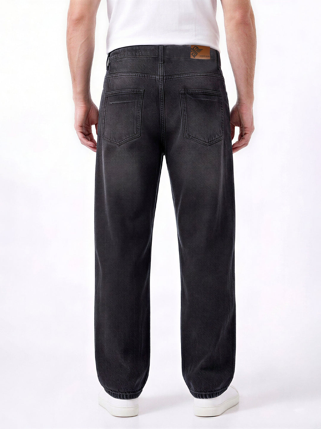 Black Washed Relaxed Fit Jeans